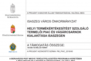 PM_PIAC_2018/40 Helyi termékértékesítést szolgáló termelői piac és vásárcsarnok kialakítása Isaszegen
